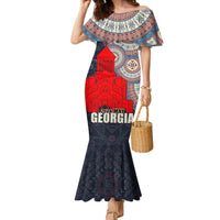 Georgia Independence Day Family Matching Mermaid Dress and Hawaiian Shirt Holy Trinity Cathedral of Tbilisi - Wonder Print Shop
