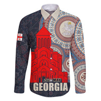 Georgia Independence Day Family Matching Puletasi and Hawaiian Shirt Holy Trinity Cathedral of Tbilisi - Wonder Print Shop