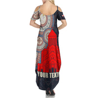 Georgia Independence Day Family Matching Summer Maxi Dress and Hawaiian Shirt Holy Trinity Cathedral of Tbilisi - Wonder Print Shop