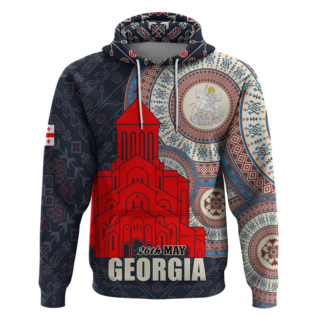 Georgia Independence Day Hoodie Holy Trinity Cathedral of Tbilisi - Wonder Print Shop