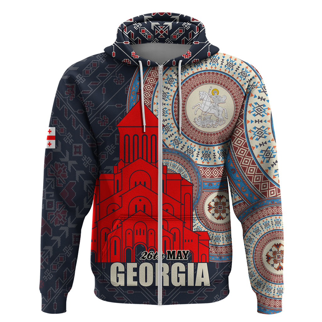 Georgia Independence Day Hoodie Holy Trinity Cathedral of Tbilisi - Wonder Print Shop