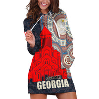 Georgia Independence Day Hoodie Dress Holy Trinity Cathedral of Tbilisi - Wonder Print Shop