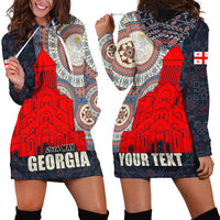 Georgia Independence Day Hoodie Dress Holy Trinity Cathedral of Tbilisi - Wonder Print Shop