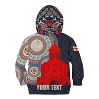 Georgia Independence Day Kid Hoodie Holy Trinity Cathedral of Tbilisi - Wonder Print Shop