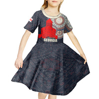 Georgia Independence Day Kid Short Sleeve Dress Holy Trinity Cathedral of Tbilisi - Wonder Print Shop