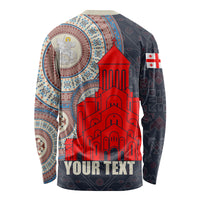 Georgia Independence Day Long Sleeve Shirt Holy Trinity Cathedral of Tbilisi - Wonder Print Shop