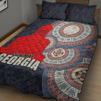 Georgia Independence Day Quilt Bed Set Holy Trinity Cathedral of Tbilisi - Wonder Print Shop