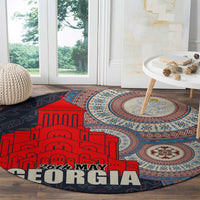 Georgia Independence Day Round Carpet Holy Trinity Cathedral of Tbilisi