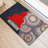 Georgia Independence Day Rubber Doormat Holy Trinity Cathedral of Tbilisi - Wonder Print Shop