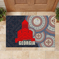 Georgia Independence Day Rubber Doormat Holy Trinity Cathedral of Tbilisi - Wonder Print Shop