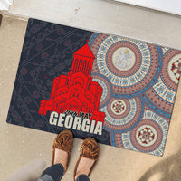 Georgia Independence Day Rubber Doormat Holy Trinity Cathedral of Tbilisi - Wonder Print Shop