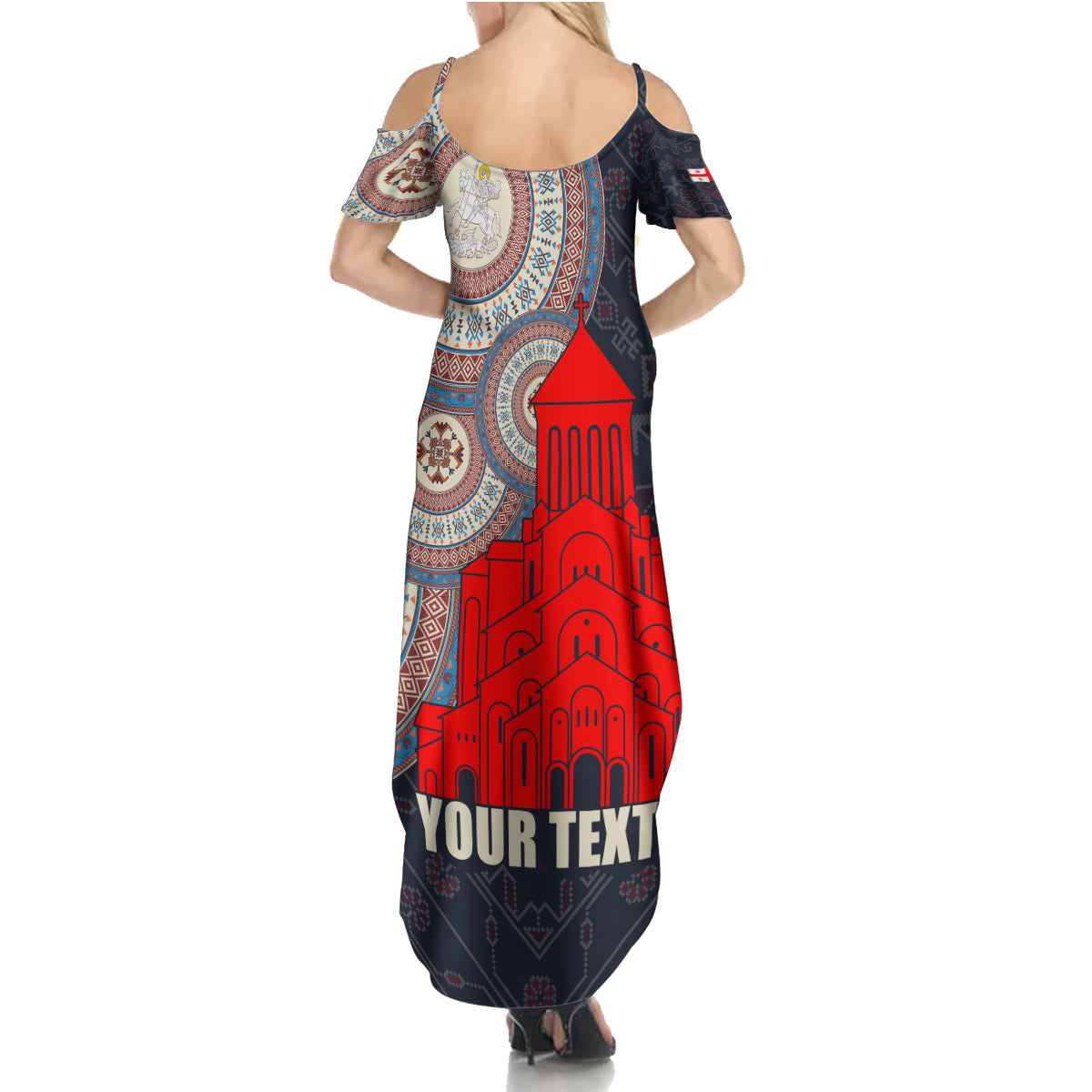 Georgia Independence Day Summer Maxi Dress Holy Trinity Cathedral of Tbilisi - Wonder Print Shop