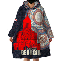 Georgia Independence Day Wearable Blanket Hoodie Holy Trinity Cathedral of Tbilisi - Wonder Print Shop