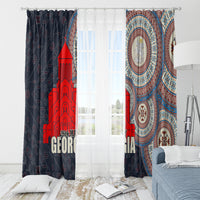 Georgia Independence Day Window Curtain Holy Trinity Cathedral of Tbilisi - Wonder Print Shop