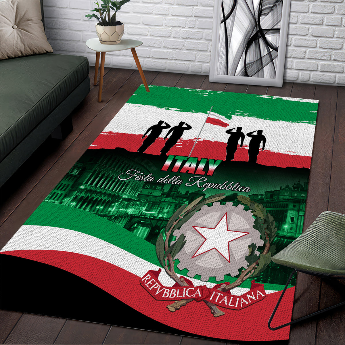 Italy Republic Day Area Rug Festa della Repubblica - Wonder Print Shop