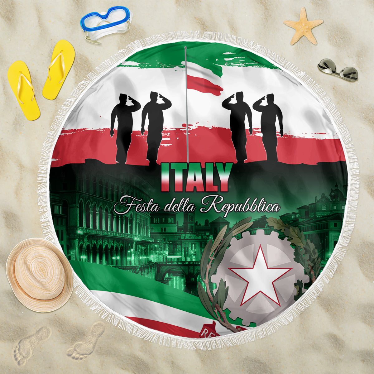 Italy Republic Day Beach Blanket Festa della Repubblica