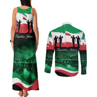 Italy Republic Day Couples Matching Tank Maxi Dress and Long Sleeve Button Shirt Festa della Repubblica - Wonder Print Shop