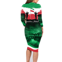 Italy Republic Day Family Matching Long Sleeve Bodycon Dress and Hawaiian Shirt Festa della Repubblica - Wonder Print Shop