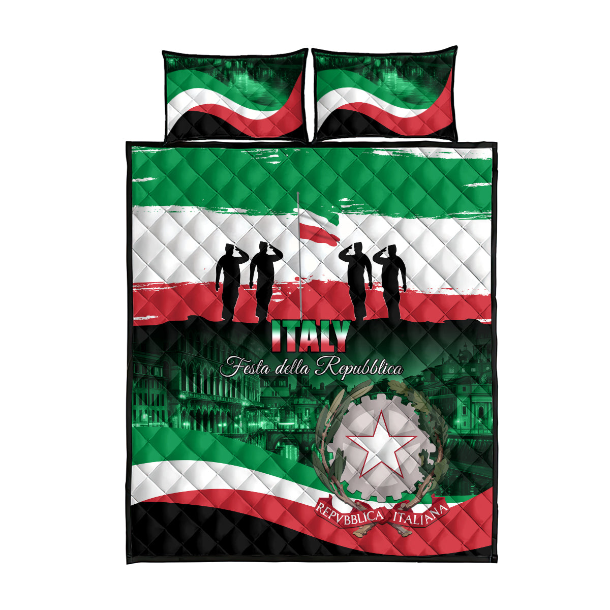 Italy Republic Day Quilt Bed Set Festa della Repubblica - Wonder Print Shop