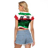 Italy Republic Day Raglan Cropped T Shirt Festa della Repubblica - Wonder Print Shop