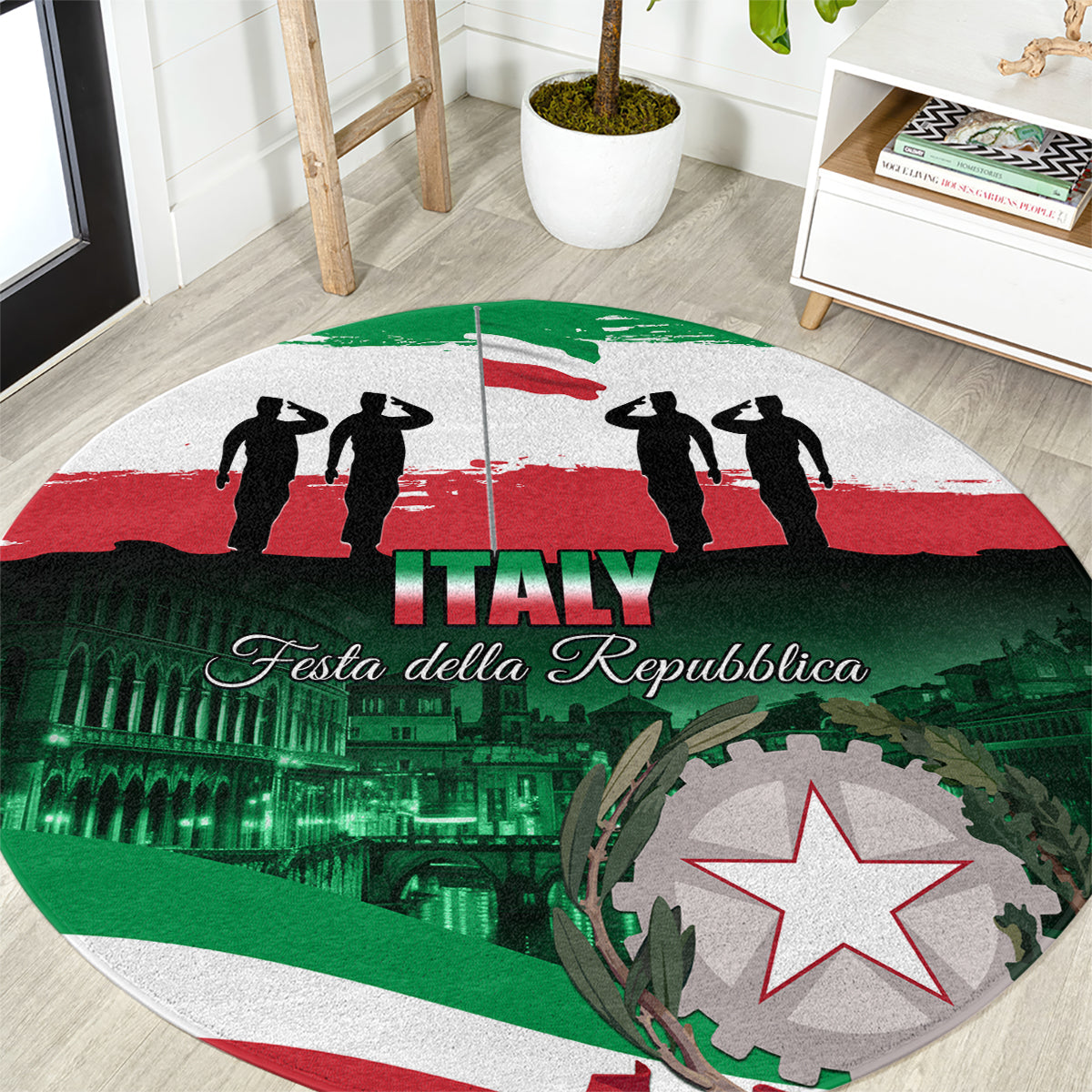 Italy Republic Day Round Carpet Festa della Repubblica