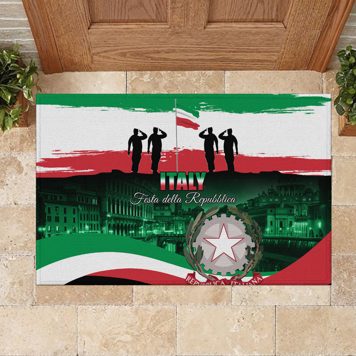 Italy Republic Day Rubber Doormat Festa della Repubblica - Wonder Print Shop