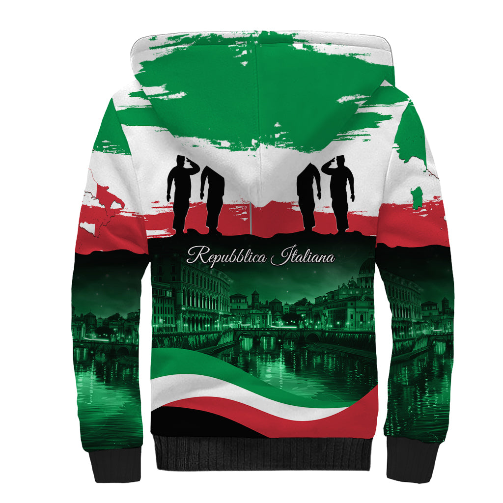 Italy Republic Day Sherpa Hoodie Festa della Repubblica - Wonder Print Shop
