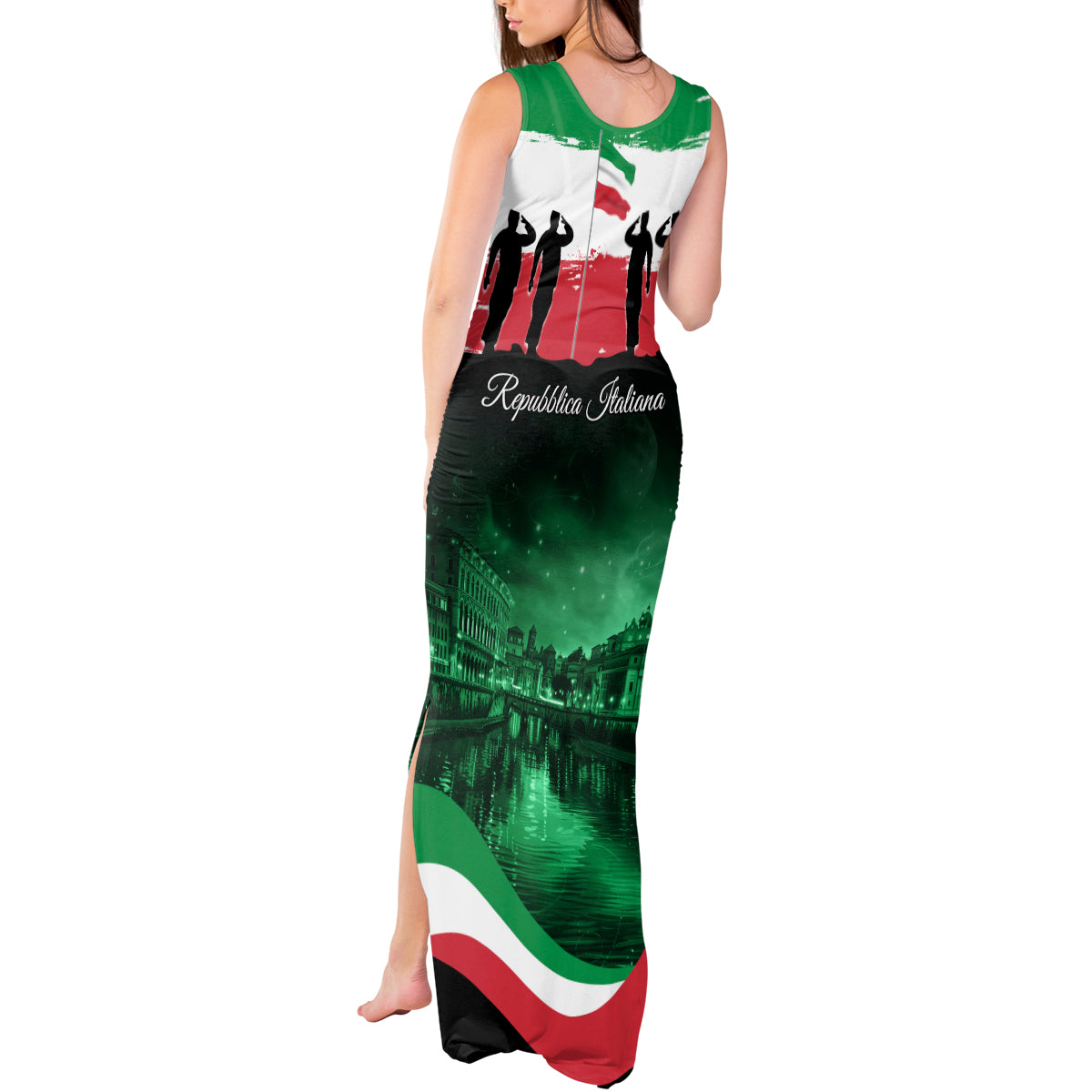 Italy Republic Day Tank Maxi Dress Festa della Repubblica - Wonder Print Shop
