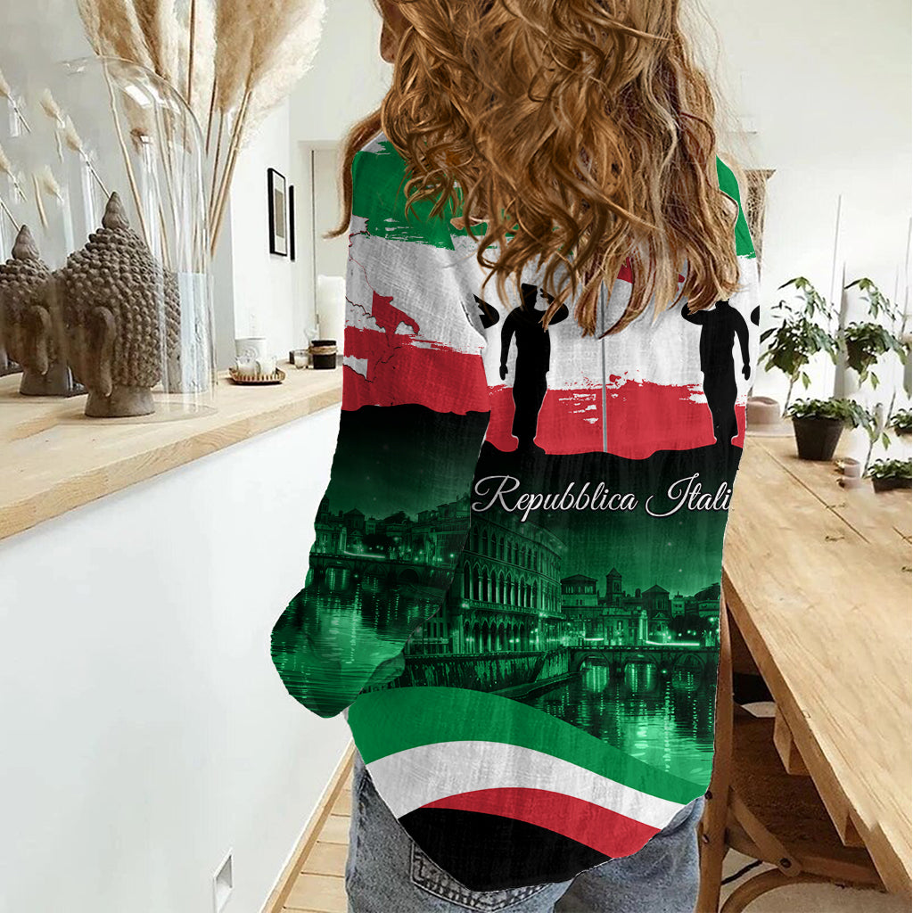 Italy Republic Day Women Casual Shirt Festa della Repubblica - Wonder Print Shop