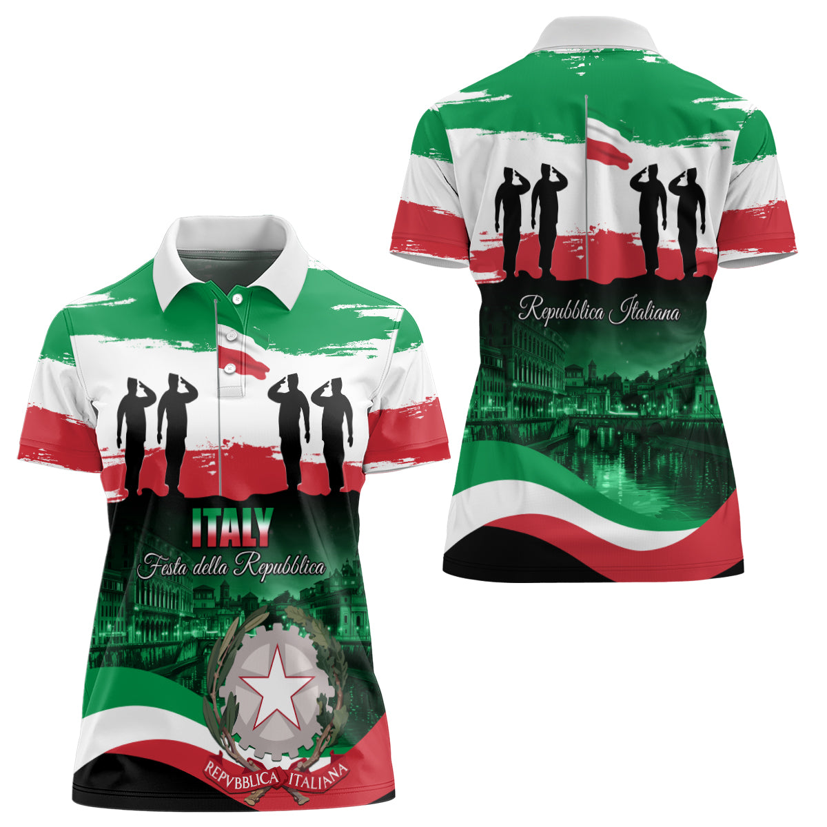 Italy Republic Day Women Polo Shirt Festa della Repubblica - Wonder Print Shop