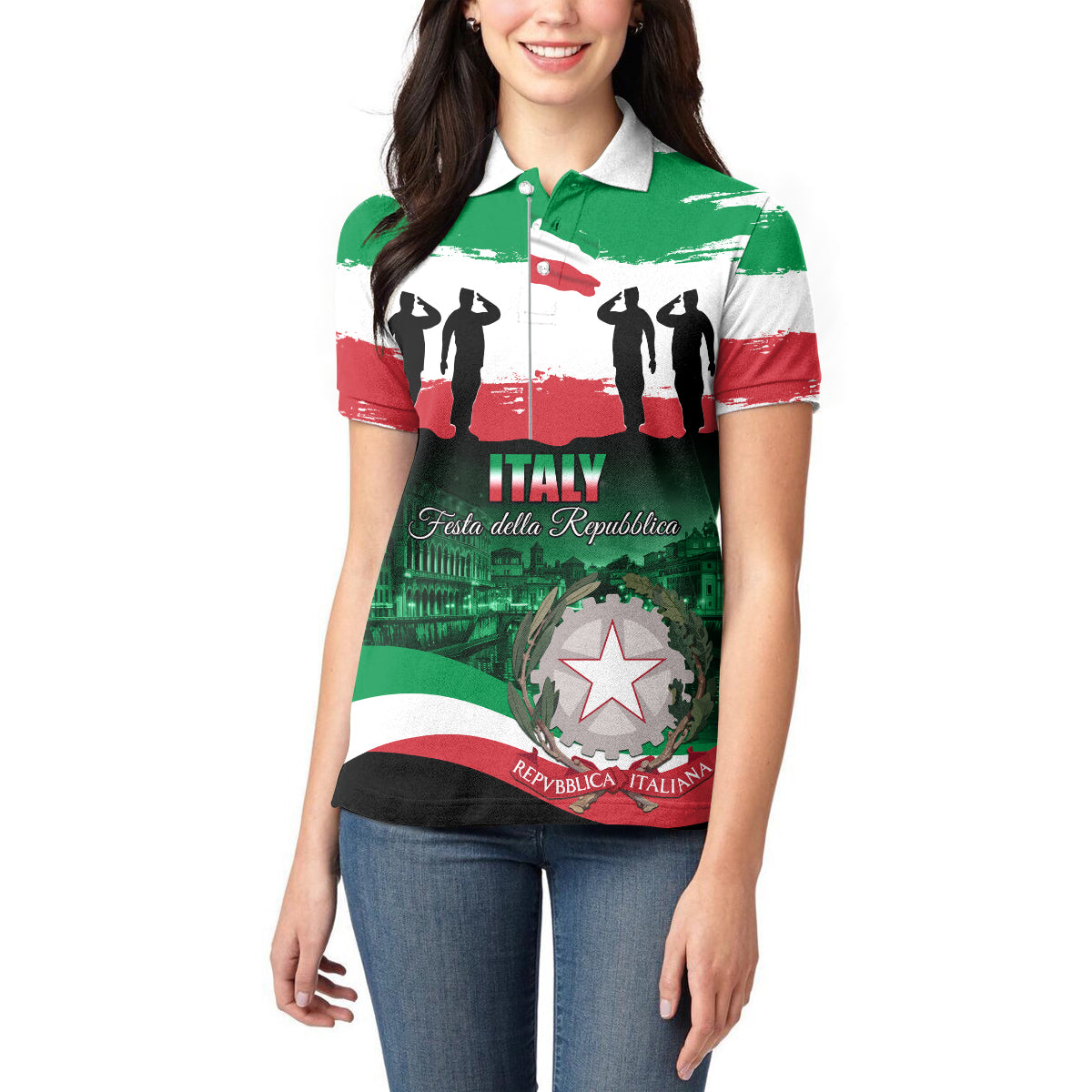 Italy Republic Day Women Polo Shirt Festa della Repubblica - Wonder Print Shop