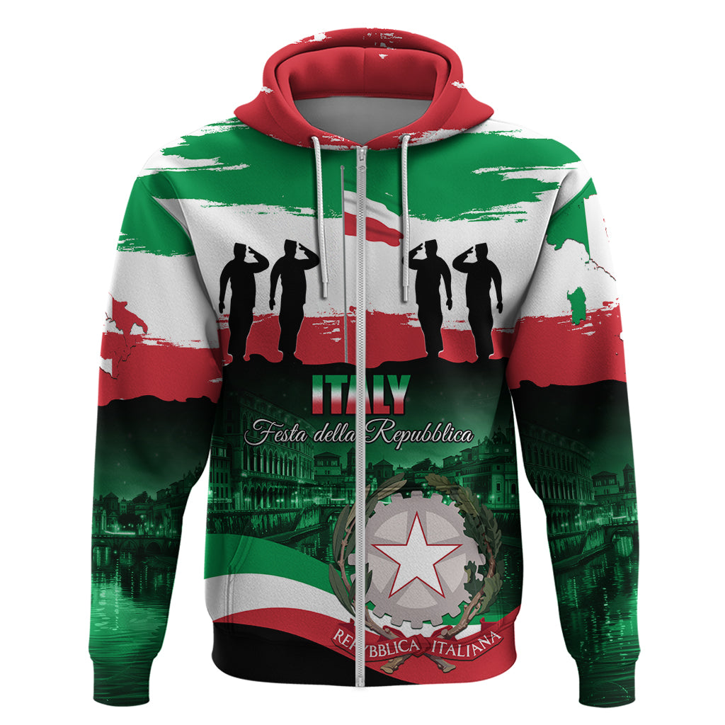 Italy Republic Day Zip Hoodie Festa della Repubblica - Wonder Print Shop