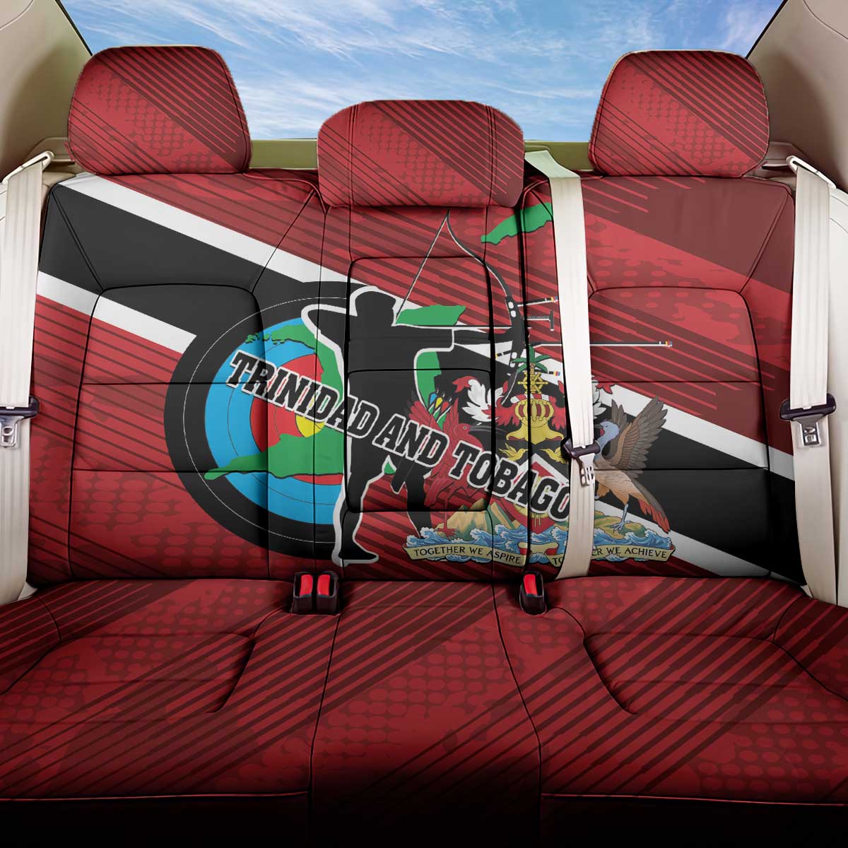 Trinidad and Tobago Archery Back Car Seat Cover Archery On The Move