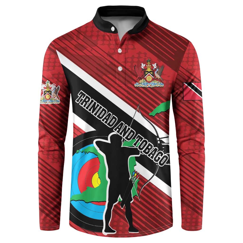 Personalized Trinidad and Tobago Archery Button Sweatshirt Archery On The Move