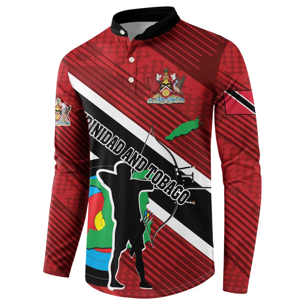 Personalized Trinidad and Tobago Archery Button Sweatshirt Archery On The Move