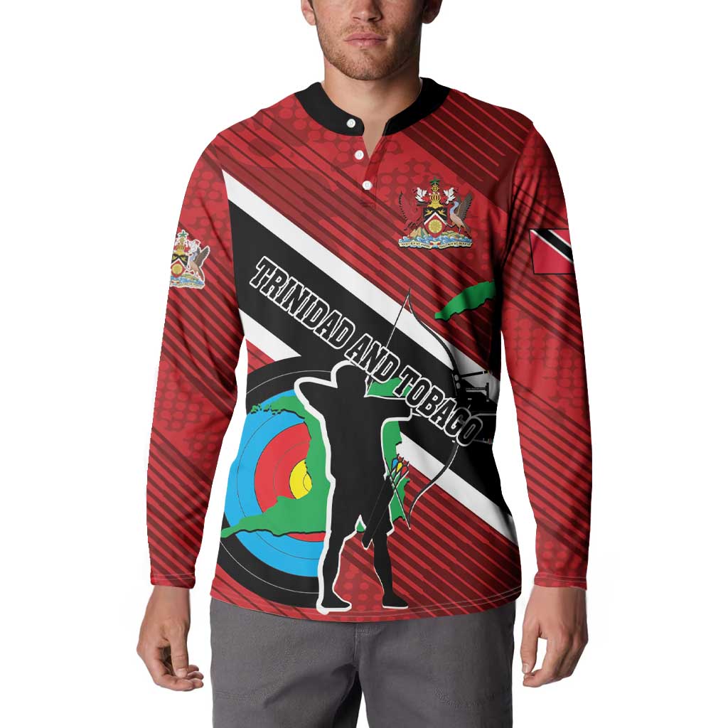 Personalized Trinidad and Tobago Archery Button Sweatshirt Archery On The Move
