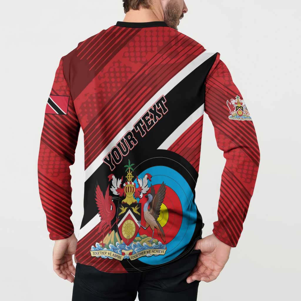 Personalized Trinidad and Tobago Archery Button Sweatshirt Archery On The Move