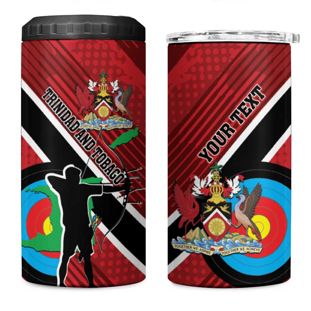 Personalized Trinidad and Tobago Archery 4 in 1 Can Cooler Tumbler Archery On The Move