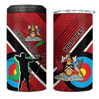 Personalized Trinidad and Tobago Archery 4 in 1 Can Cooler Tumbler Archery On The Move