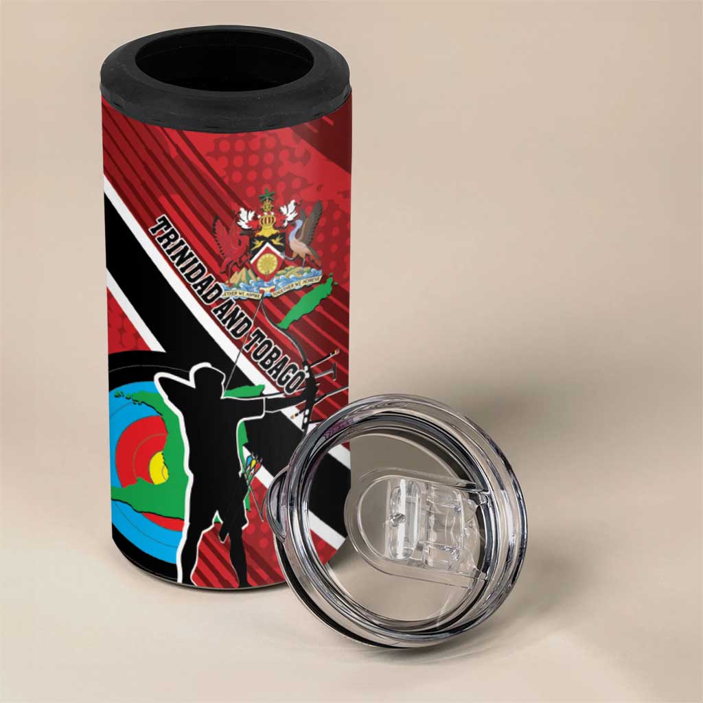 Personalized Trinidad and Tobago Archery 4 in 1 Can Cooler Tumbler Archery On The Move