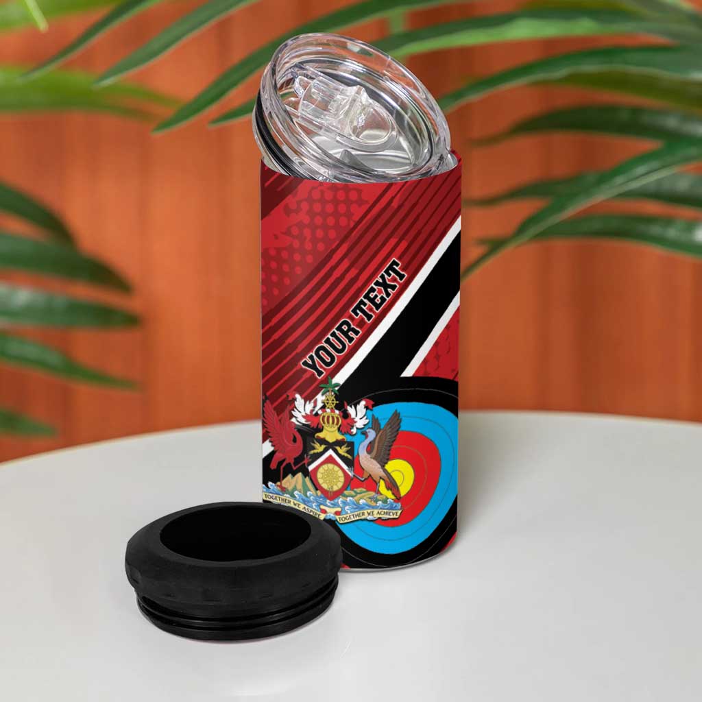 Personalized Trinidad and Tobago Archery 4 in 1 Can Cooler Tumbler Archery On The Move