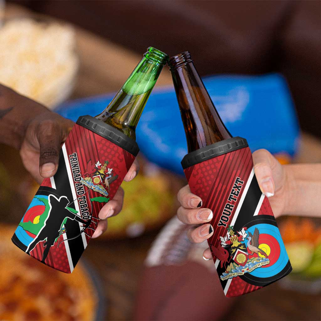 Personalized Trinidad and Tobago Archery 4 in 1 Can Cooler Tumbler Archery On The Move