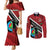 Personalized Trinidad and Tobago Archery Couples Matching Mermaid Dress and Long Sleeve Button Shirt Archery On The Move