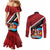 Personalized Trinidad and Tobago Archery Couples Matching Mermaid Dress and Long Sleeve Button Shirt Archery On The Move
