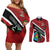 Personalized Trinidad and Tobago Archery Couples Matching Off Shoulder Short Dress and Long Sleeve Button Shirt Archery On The Move