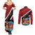Personalized Trinidad and Tobago Archery Couples Matching Summer Maxi Dress and Long Sleeve Button Shirt Archery On The Move
