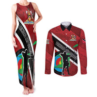 Personalized Trinidad and Tobago Archery Couples Matching Tank Maxi Dress and Long Sleeve Button Shirt Archery On The Move