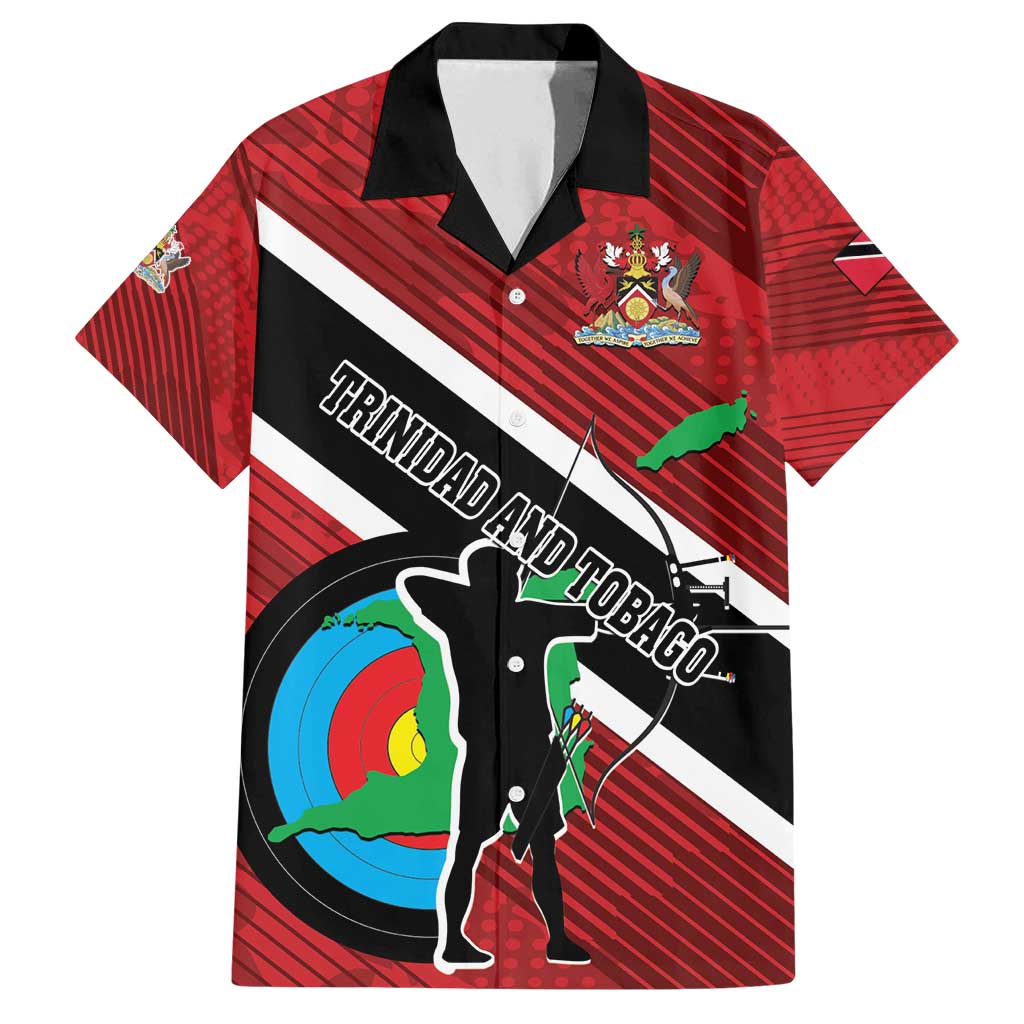 Personalized Trinidad and Tobago Archery Family Matching Long Sleeve Bodycon Dress and Hawaiian Shirt Archery On The Move