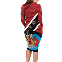 Personalized Trinidad and Tobago Archery Family Matching Long Sleeve Bodycon Dress and Hawaiian Shirt Archery On The Move