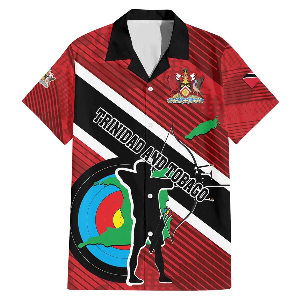 Personalized Trinidad and Tobago Archery Family Matching Mermaid Dress and Hawaiian Shirt Archery On The Move